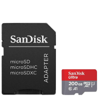 Карта памяти SanDisk Ultra microSDXC 200Gb UHS-I U1 Class10 + SD Adapter
