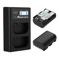 2 аккумулятора + зарядное устройство Powerextra LP-E6